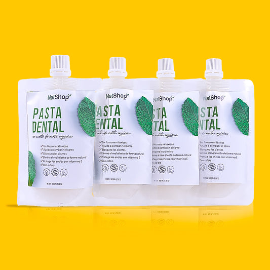 Kit 4 Pastas dentales - Sabor menta orgánica