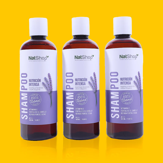Kit 3 Shampoos natural - Lavanda orgánica