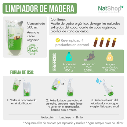 Kit 2 Limpiadores para Maderas concentrados