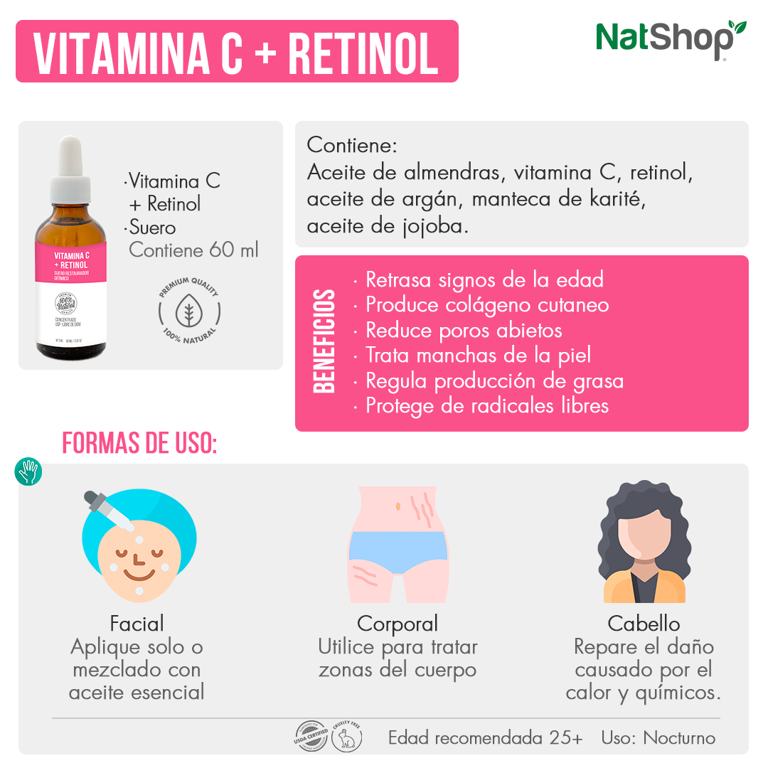 Suero Vitamina C + Retinol - 60ml